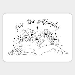 F The Patriarchy Floral Feminine Magnet